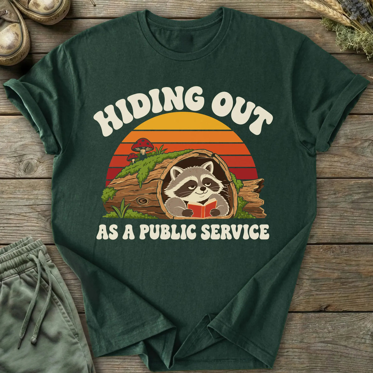 Printify T-Shirt Hiding Out T-Shirt