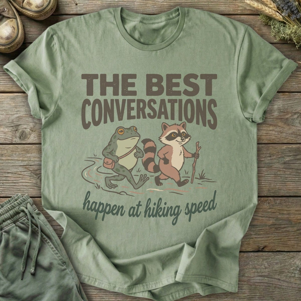 Printify T-Shirt Hiking Conversations T-Shirt