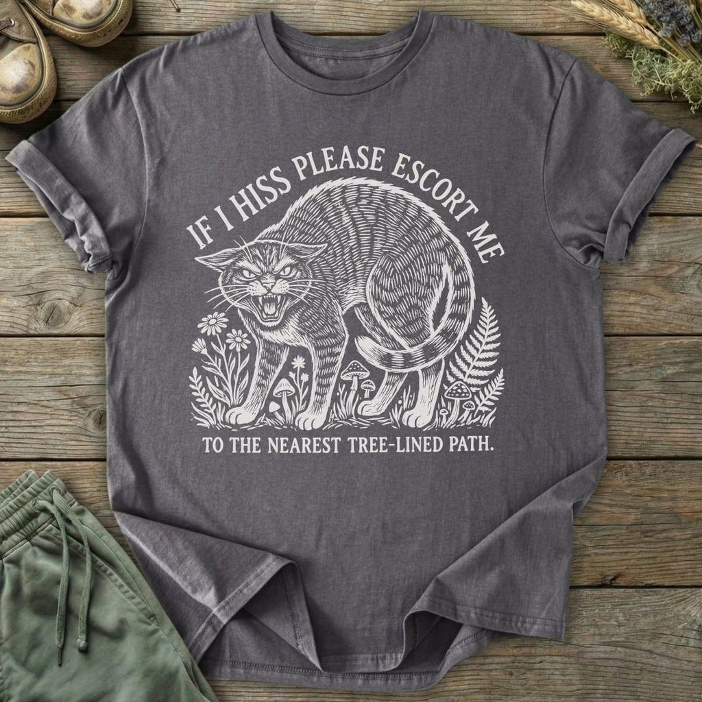 Printify T-Shirt Hissing Cat T-Shirt