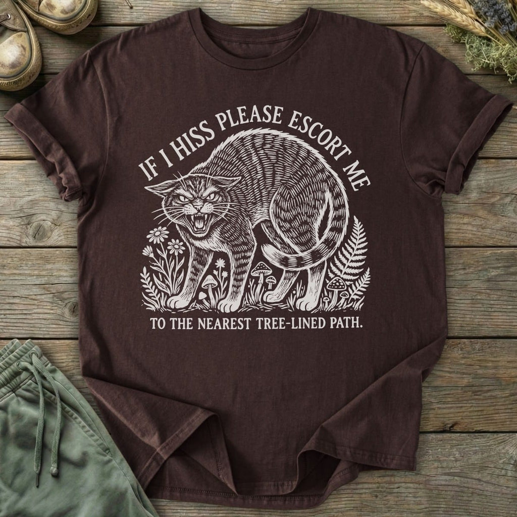 Printify T-Shirt Hissing Cat T-Shirt