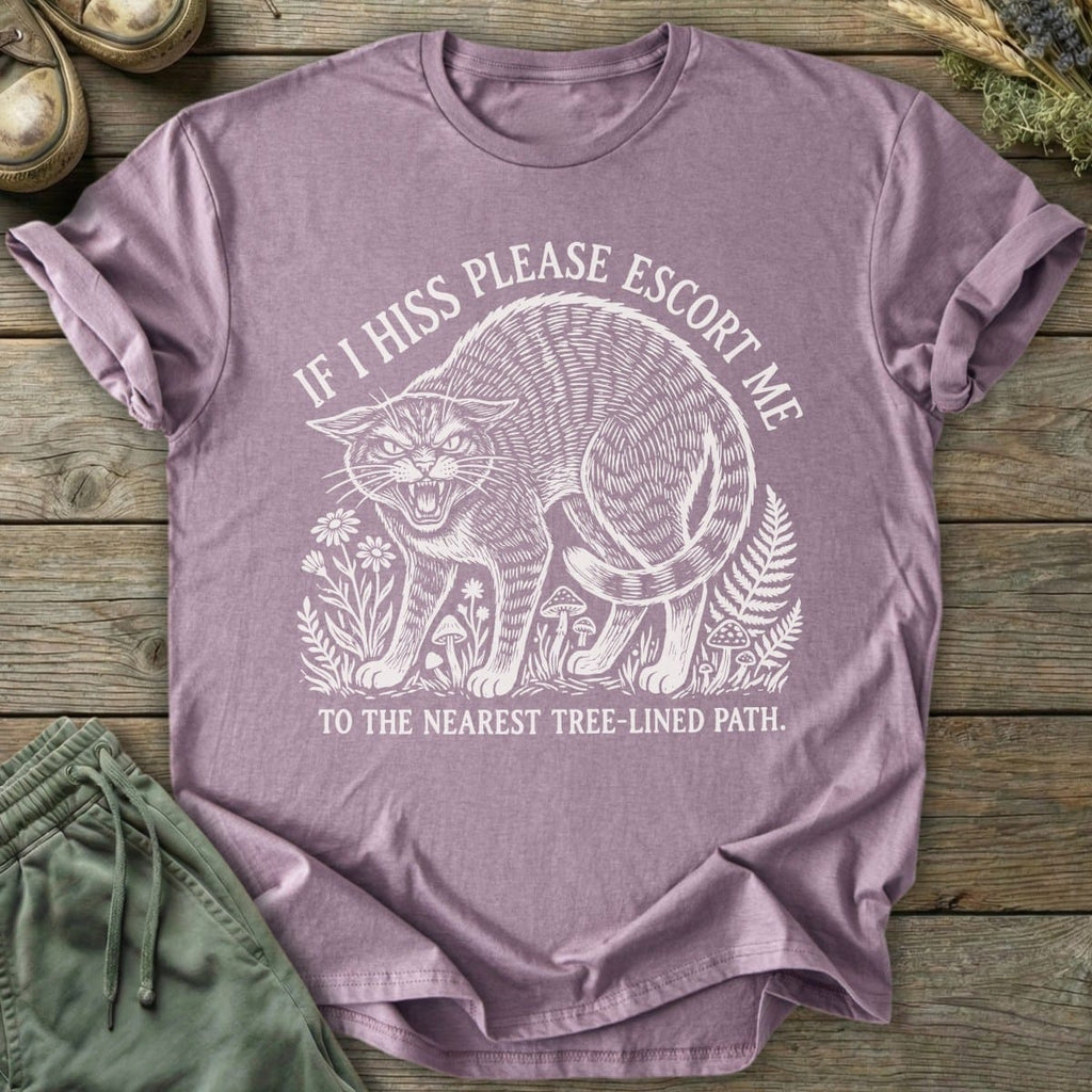 Printify T-Shirt Hissing Cat T-Shirt
