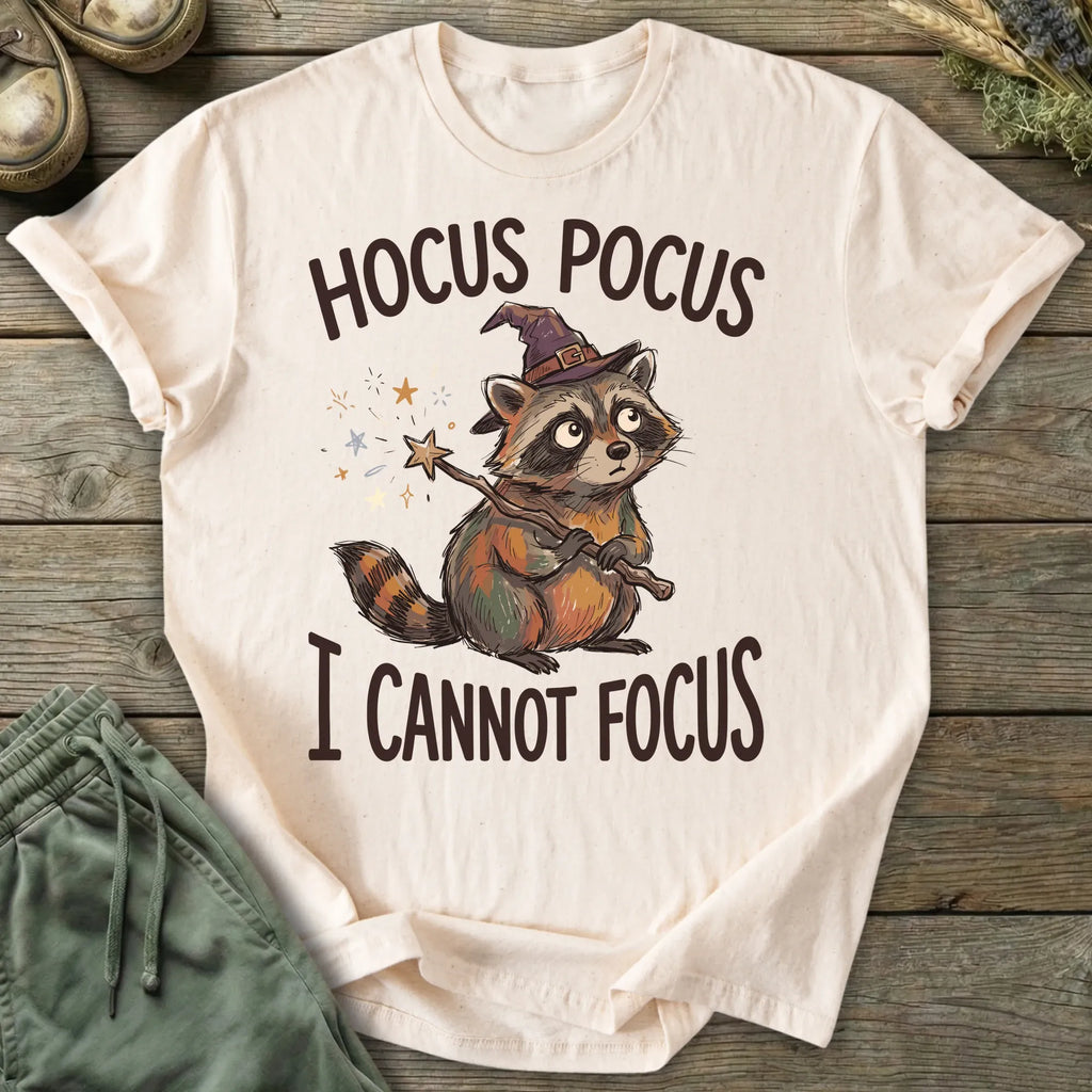 Printify T-Shirt Hocus Pocus Cannot Focus T-Shirt