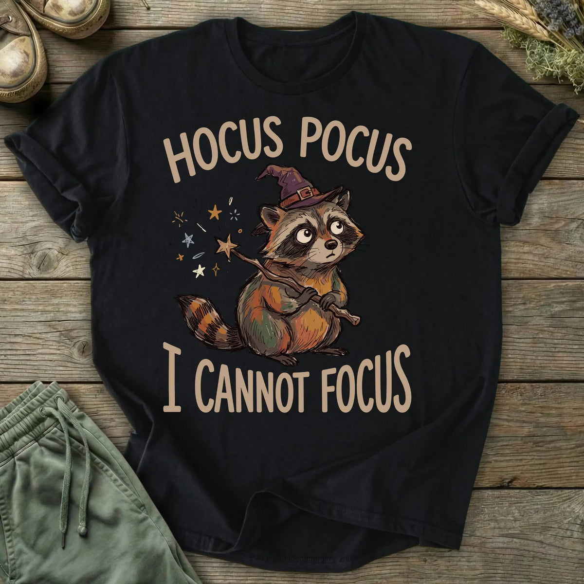 Printify T-Shirt Hocus Pocus Cannot Focus T-Shirt