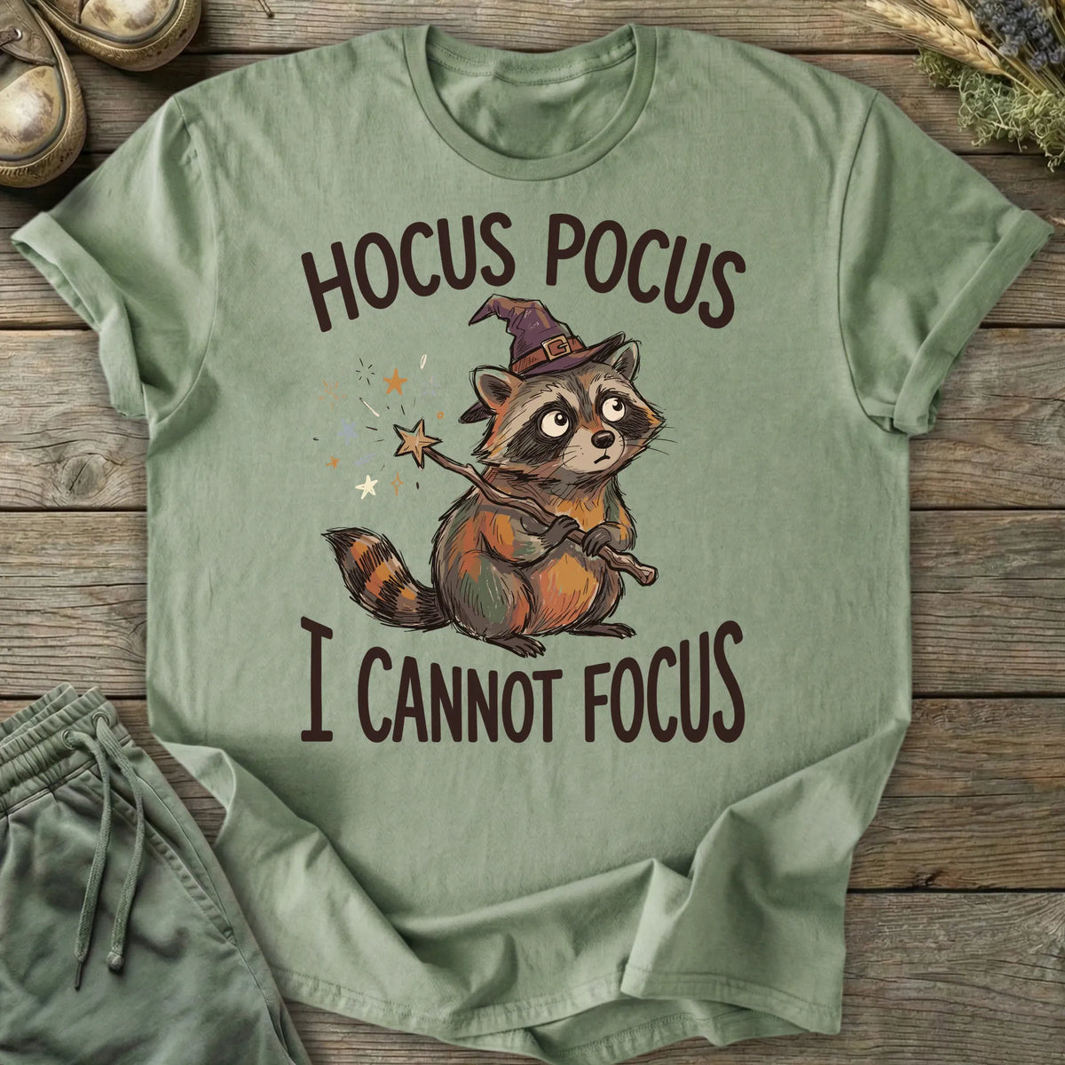 Printify T-Shirt Hocus Pocus Cannot Focus T-Shirt