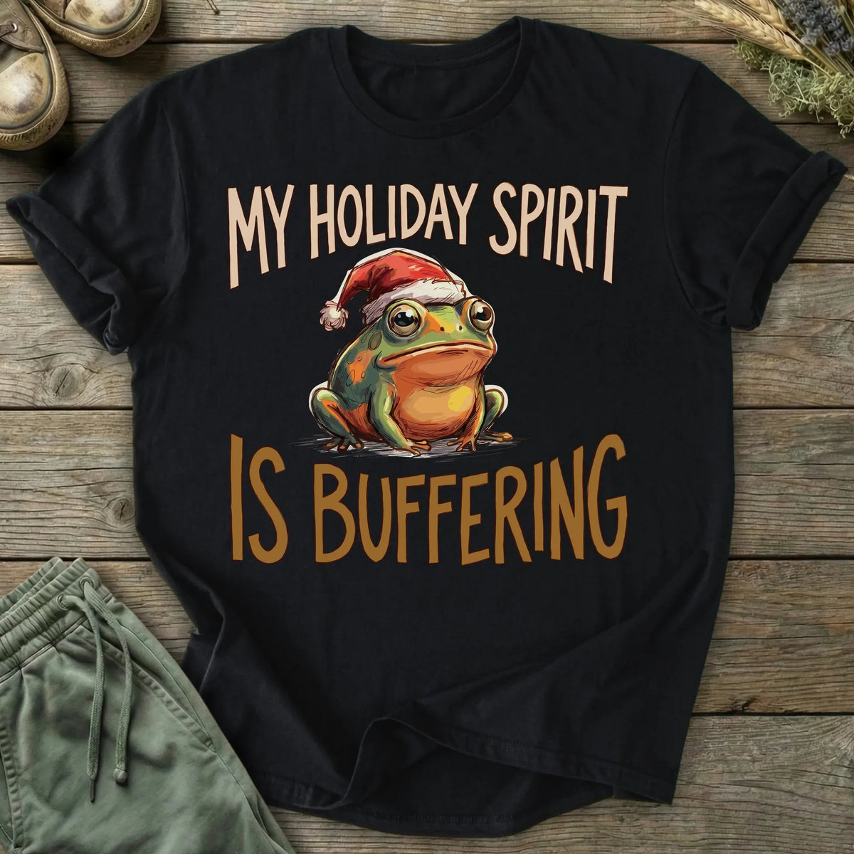 Printify T-Shirt Holiday Spirit Buffering T-Shirt