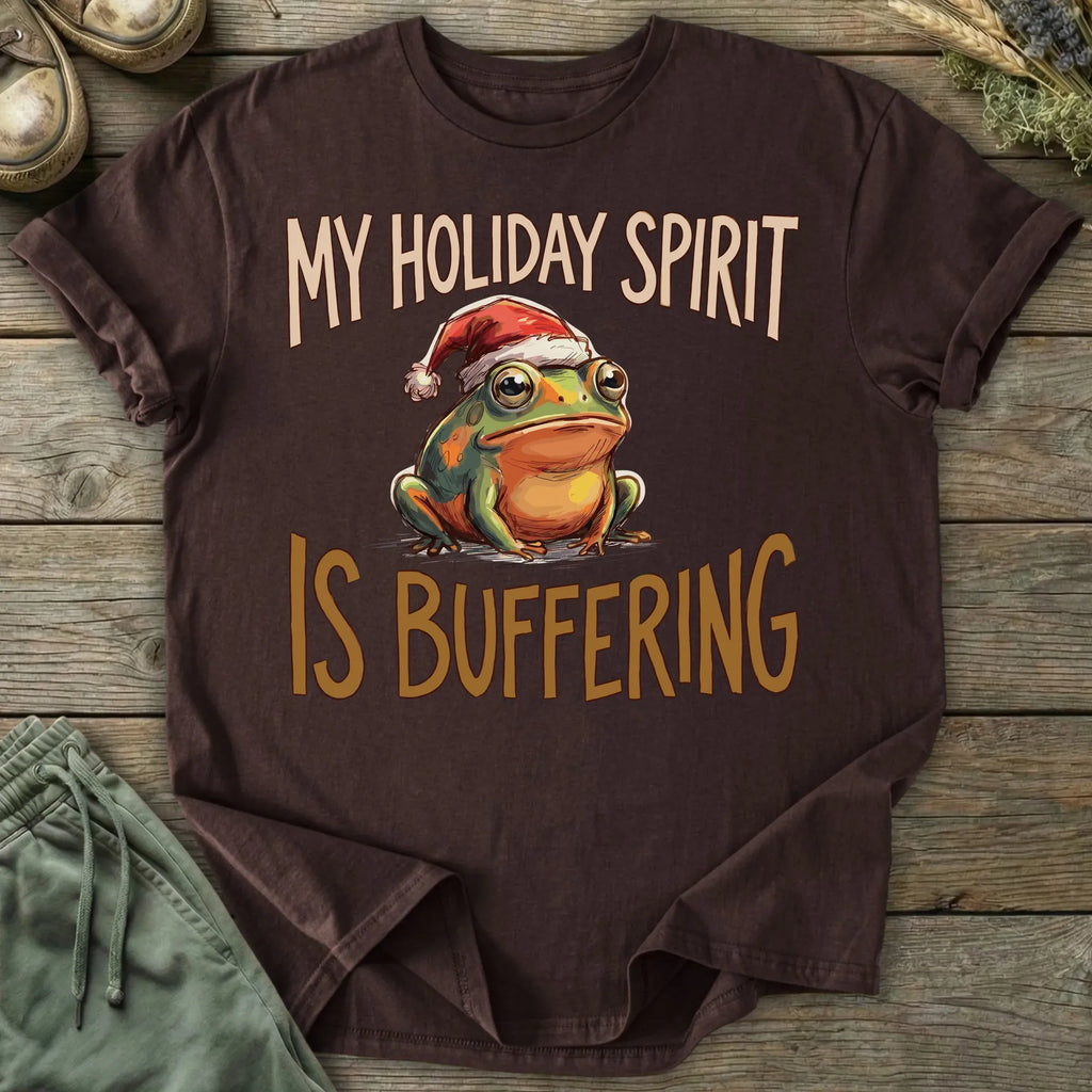Printify T-Shirt Holiday Spirit Buffering T-Shirt