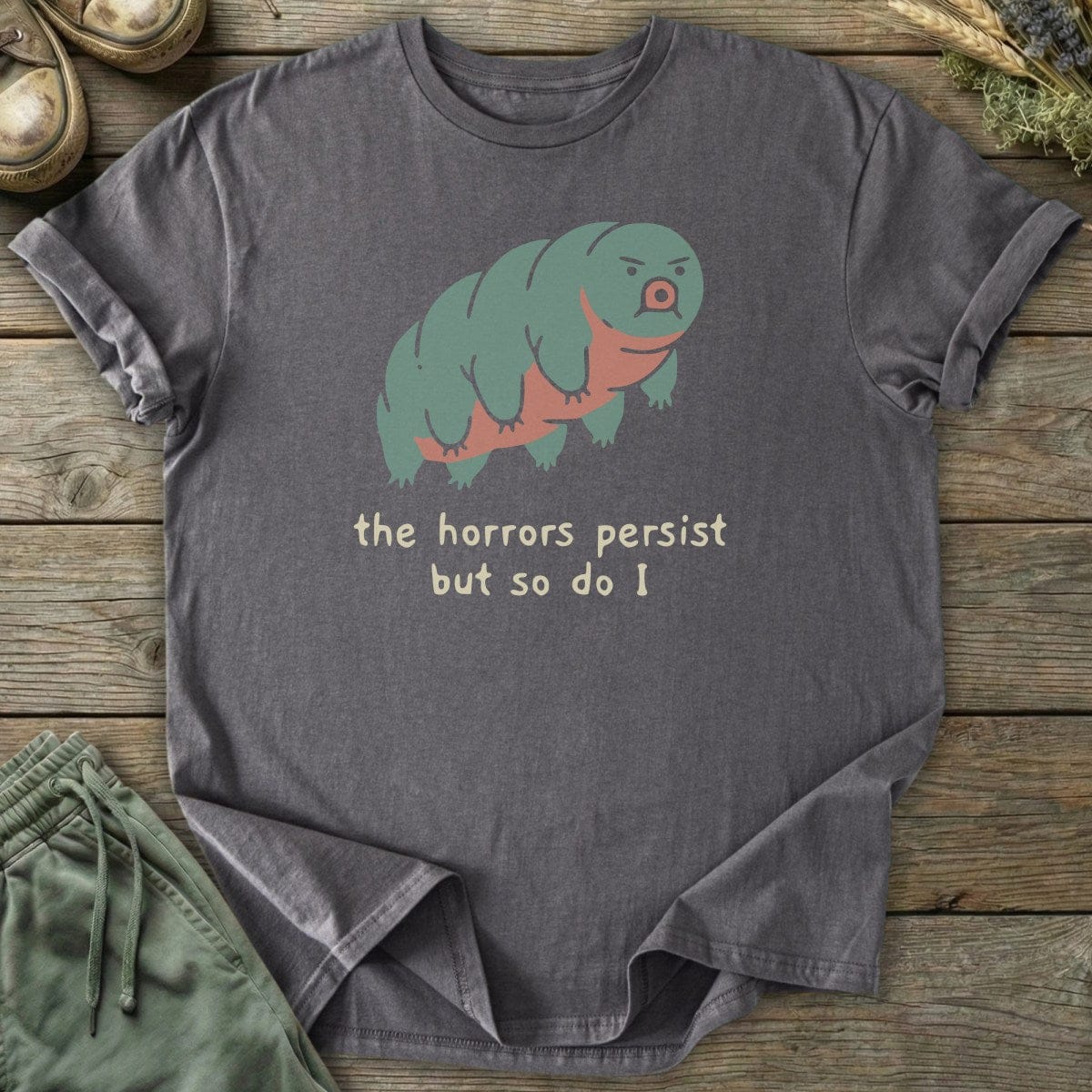 Printify T-Shirt Horrors Persist T-Shirt