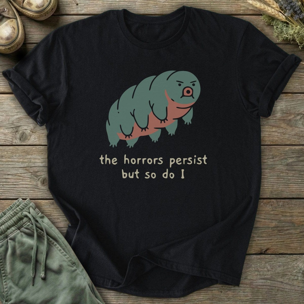 Printify T-Shirt Horrors Persist T-Shirt
