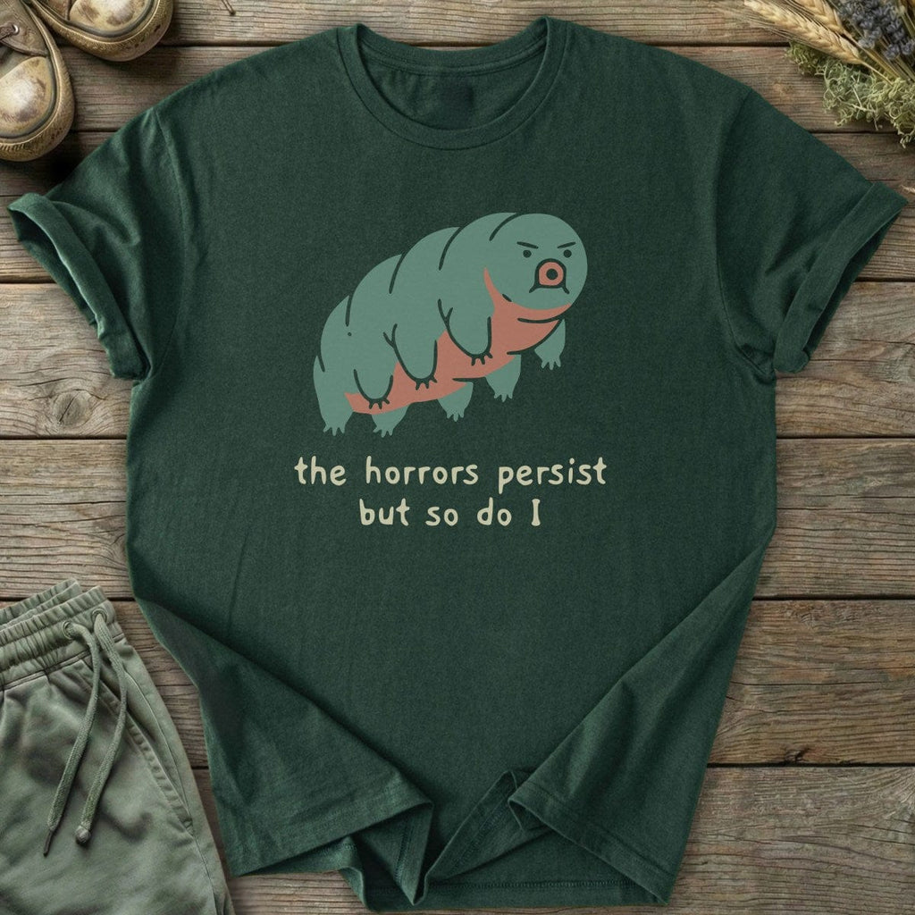 Printify T-Shirt Horrors Persist T-Shirt