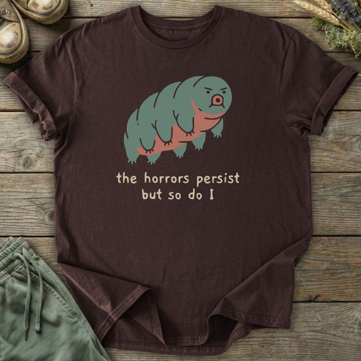 Printify T-Shirt Horrors Persist T-Shirt