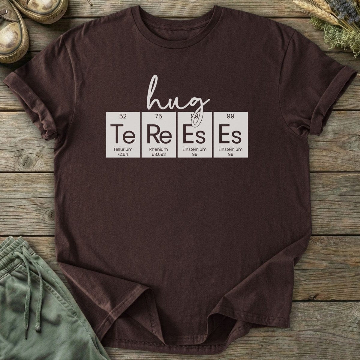 Printify T-Shirt Hug Trees Periodic Table T-Shirt