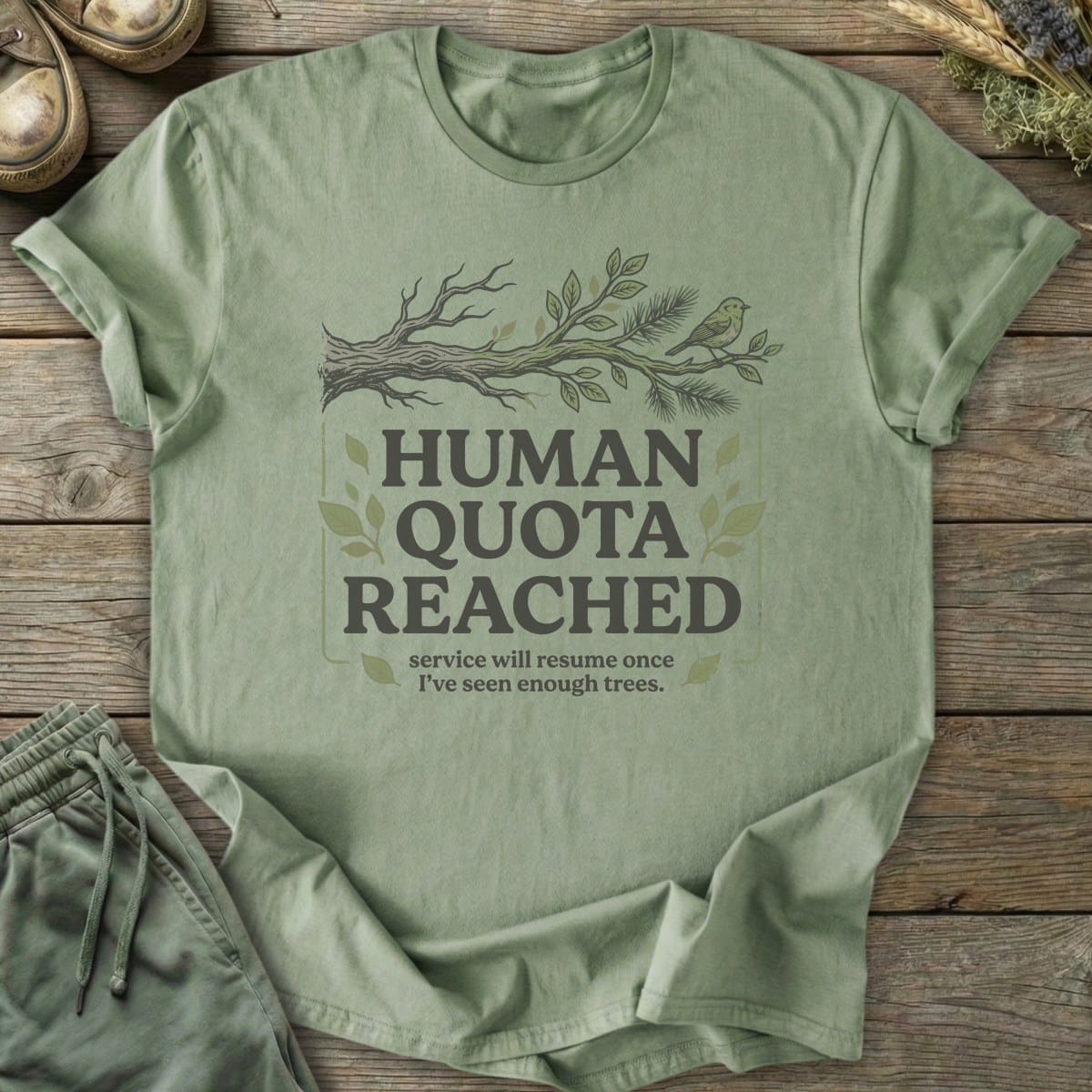 Printify T-Shirt Human Quota Bird T-Shirt
