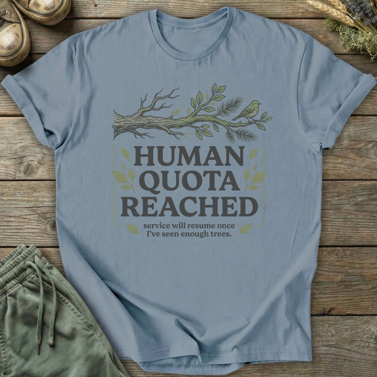 Printify T-Shirt Human Quota Bird T-Shirt