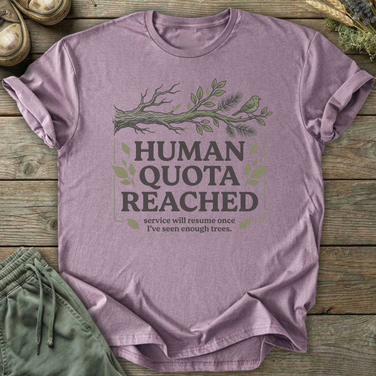 Printify T-Shirt Human Quota Bird T-Shirt