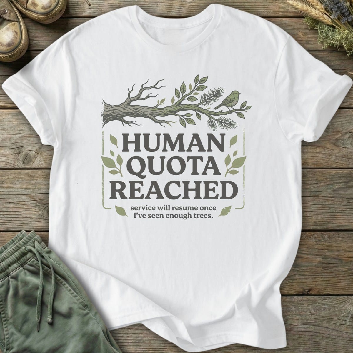 Printify T-Shirt Human Quota Bird T-Shirt