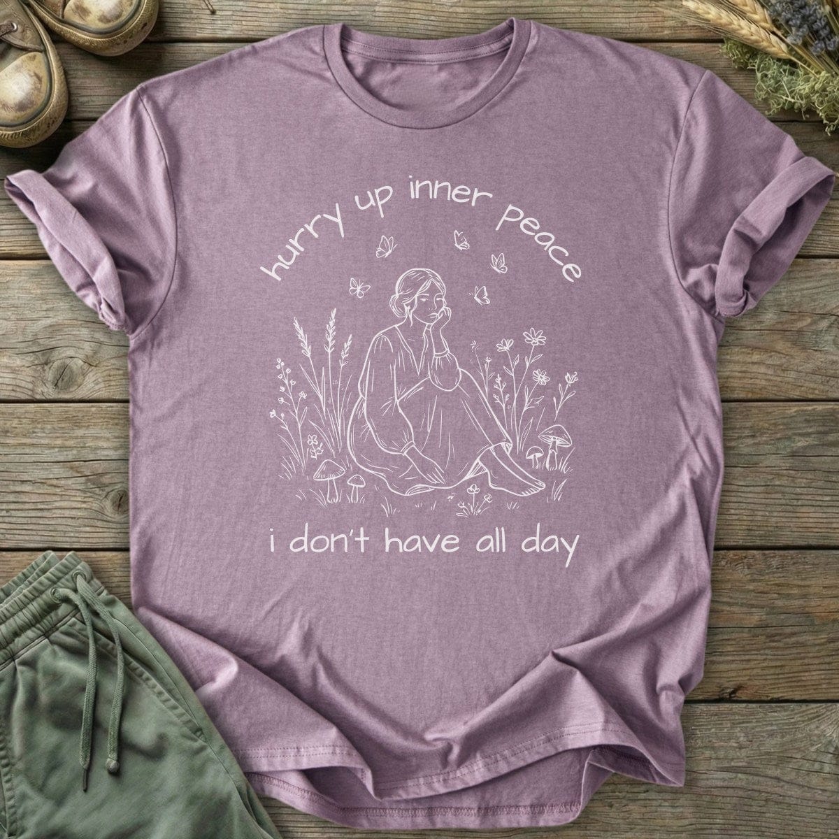 Printify T-Shirt Hurry Up Peace T-Shirt