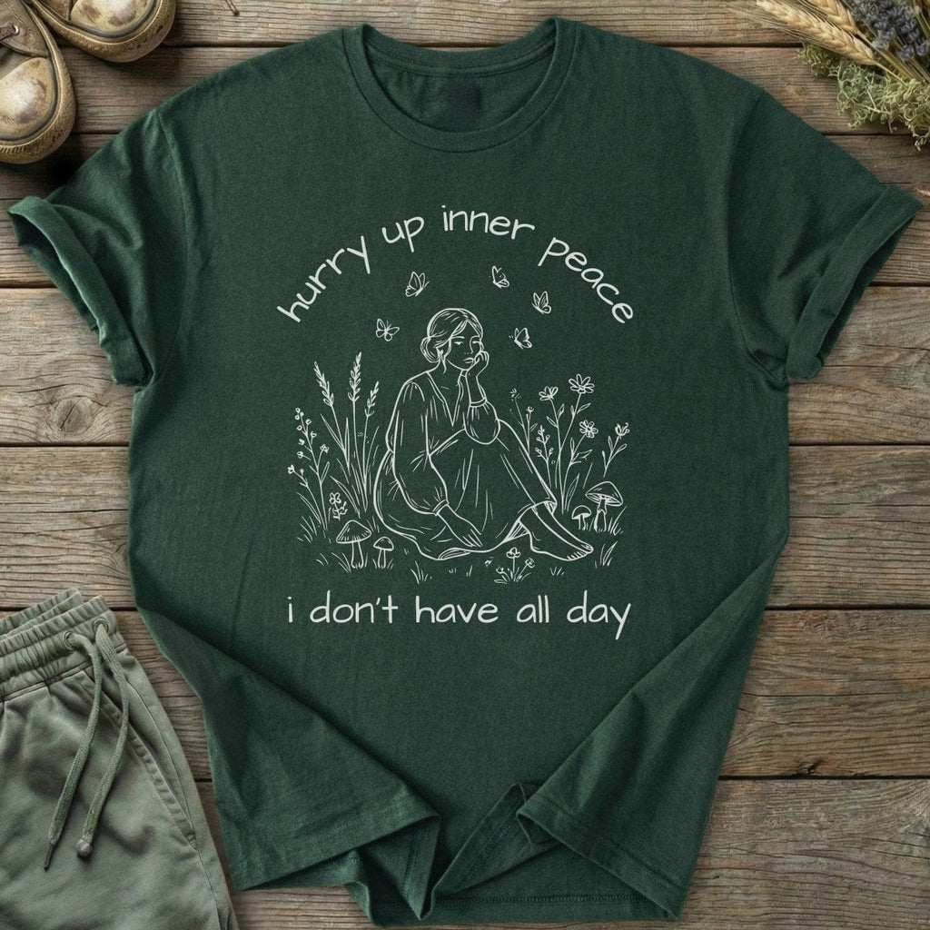 Printify T-Shirt Hurry Up Peace T-Shirt