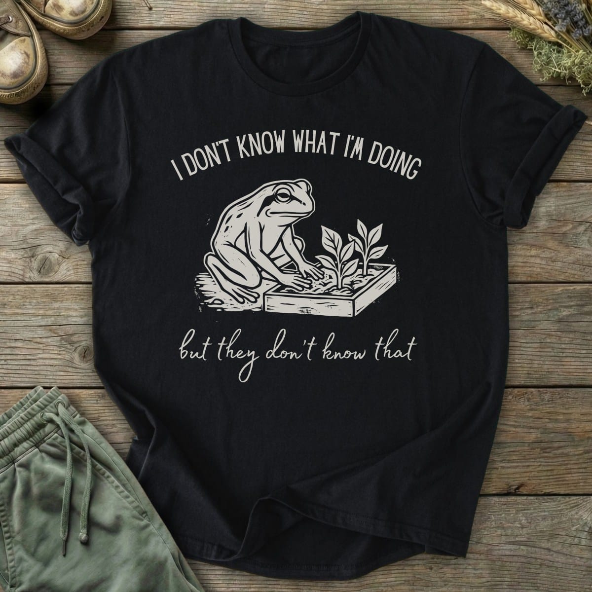 Printify T-Shirt I Don't Know Frog T-Shirt