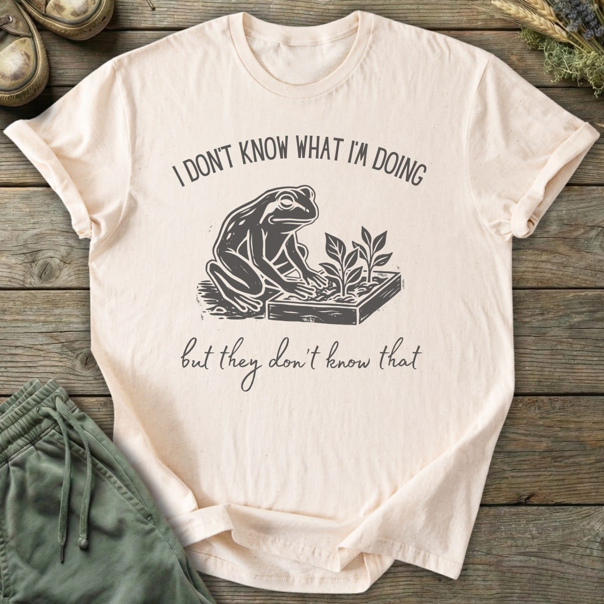 Printify T-Shirt I Don't Know Frog T-Shirt