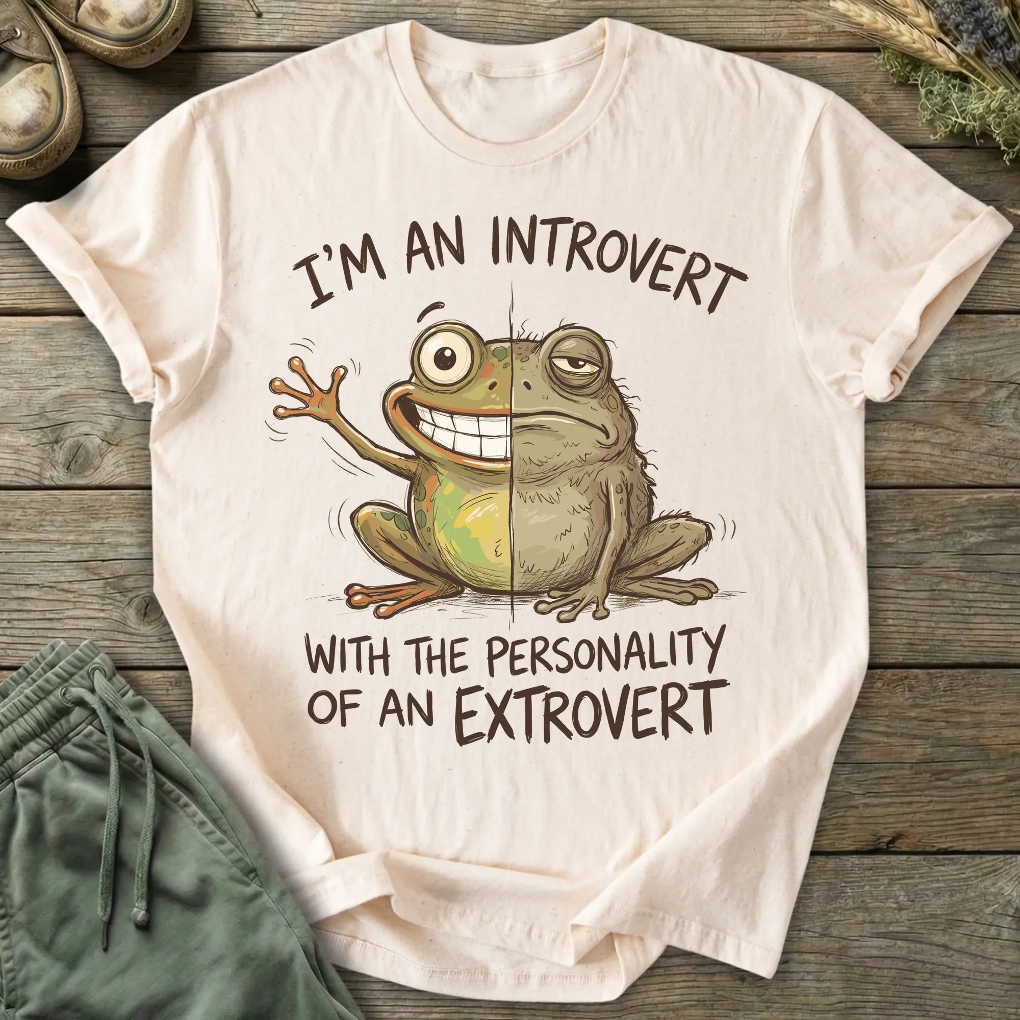 Printify T-Shirt I'm An Introvert T-Shirt