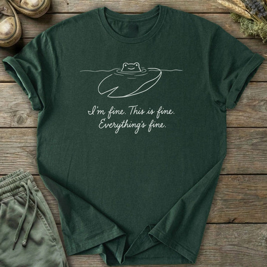 Printify T-Shirt I'm Fine Everything's Fine T-Shirt
