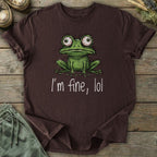 Printify T-Shirt I'm Fine lol Frog T-Shirt