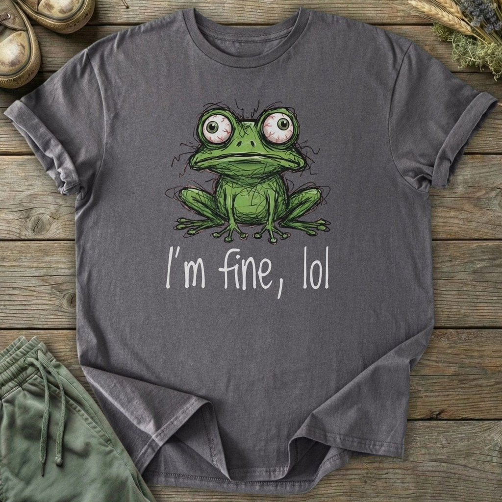 Printify T-Shirt I'm Fine lol Frog T-Shirt