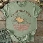 Printify T-Shirt I'm Happiest When T-Shirt
