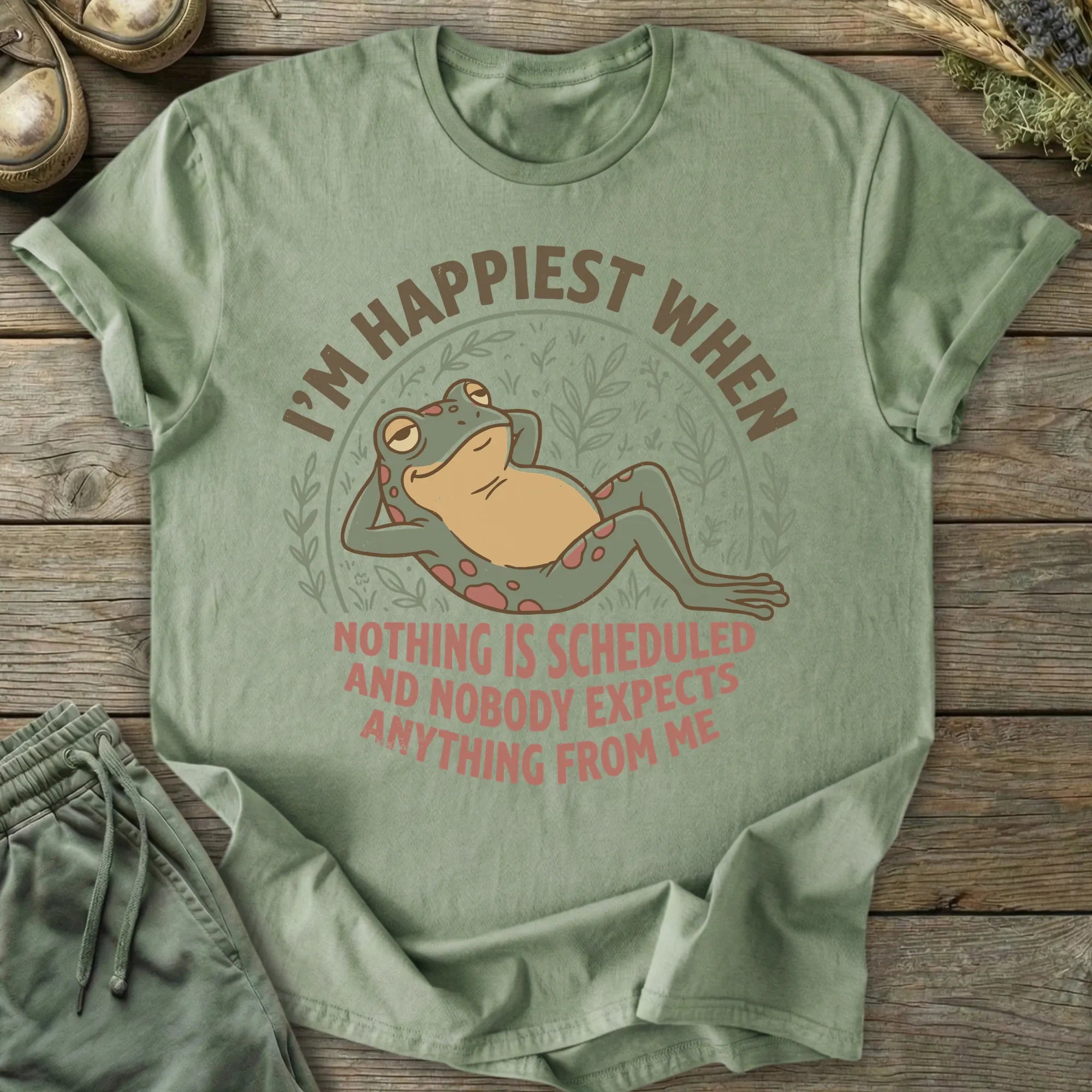 Printify T-Shirt I'm Happiest When T-Shirt