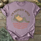 Printify T-Shirt I'm Happiest When T-Shirt