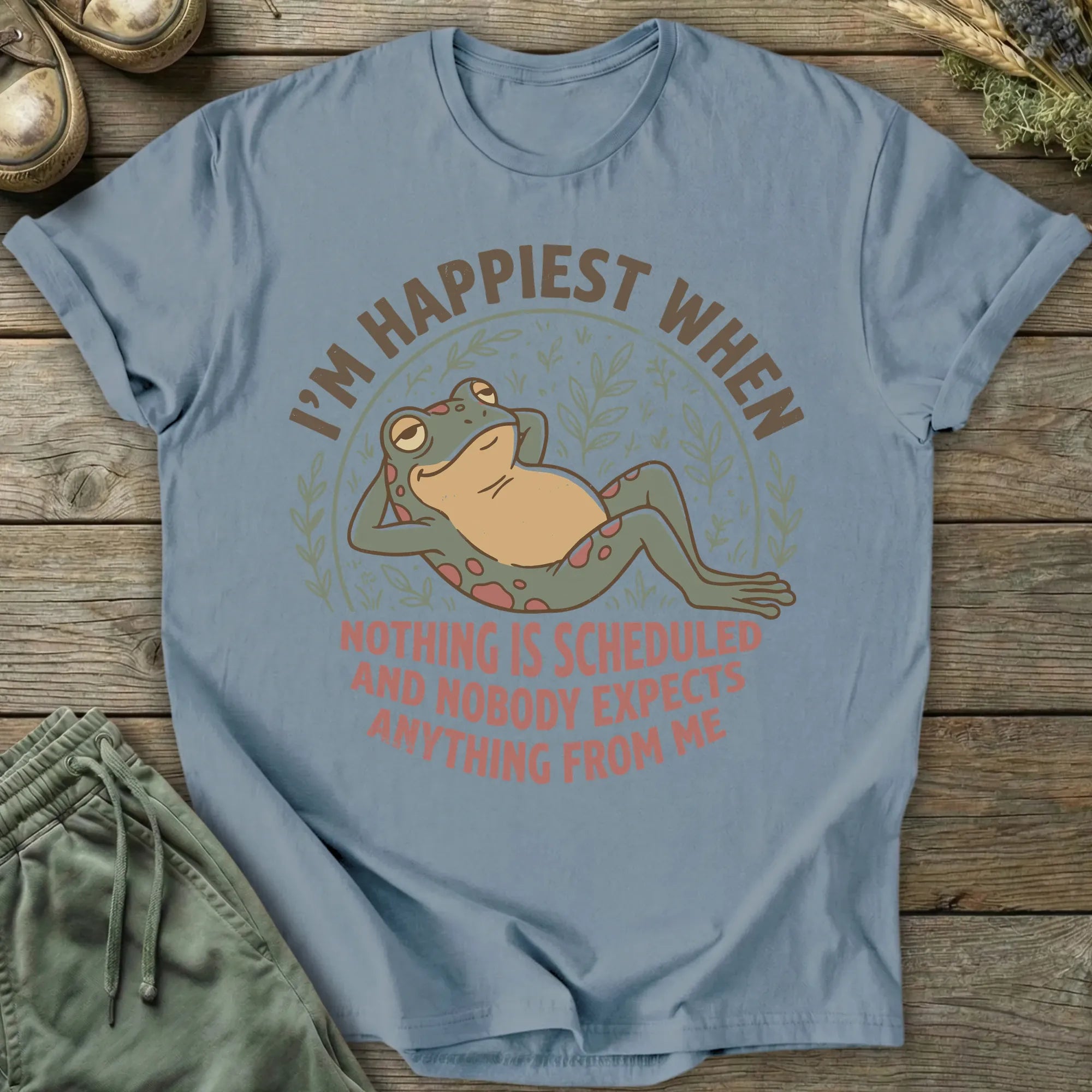 Printify T-Shirt I'm Happiest When T-Shirt