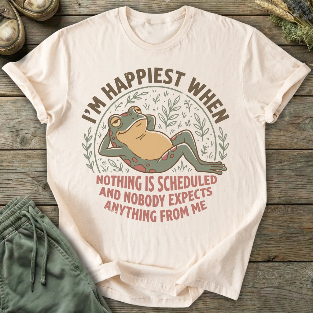 Printify T-Shirt I'm Happiest When T-Shirt