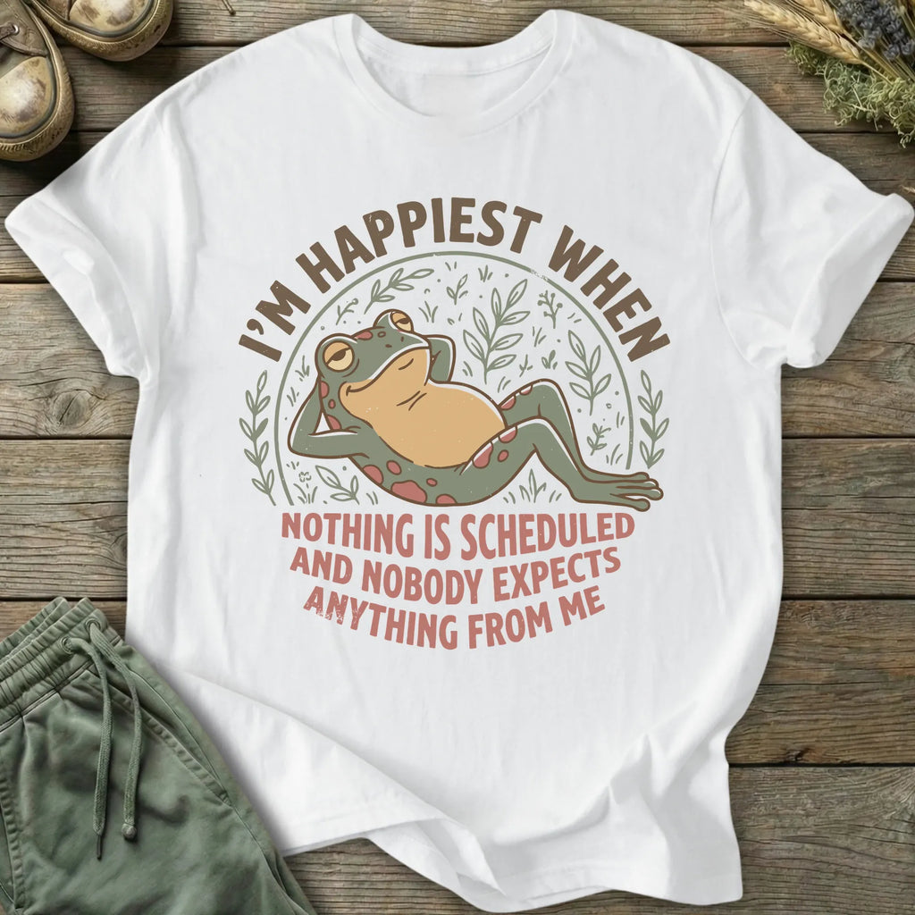 Printify T-Shirt I'm Happiest When T-Shirt