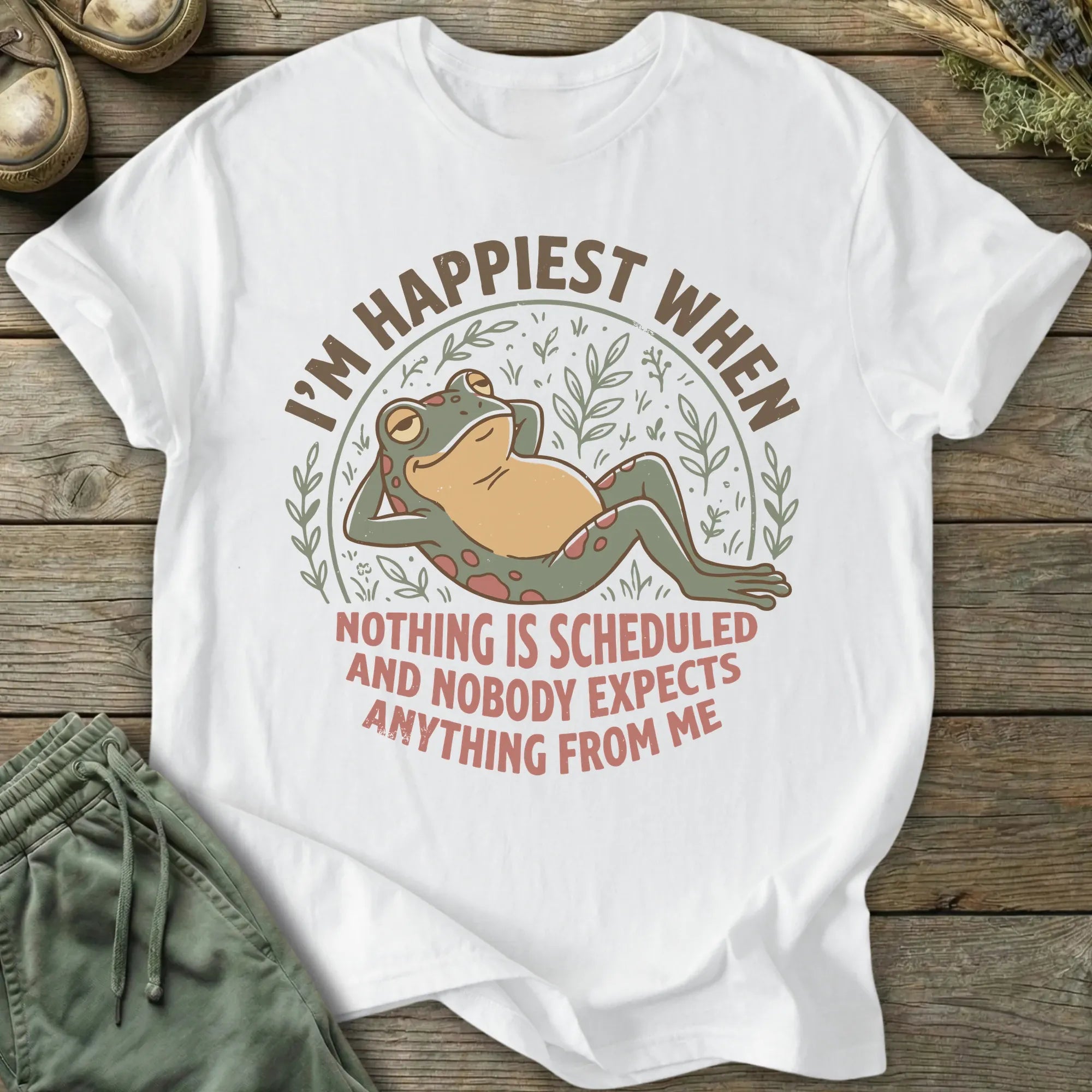 Printify T-Shirt I'm Happiest When T-Shirt