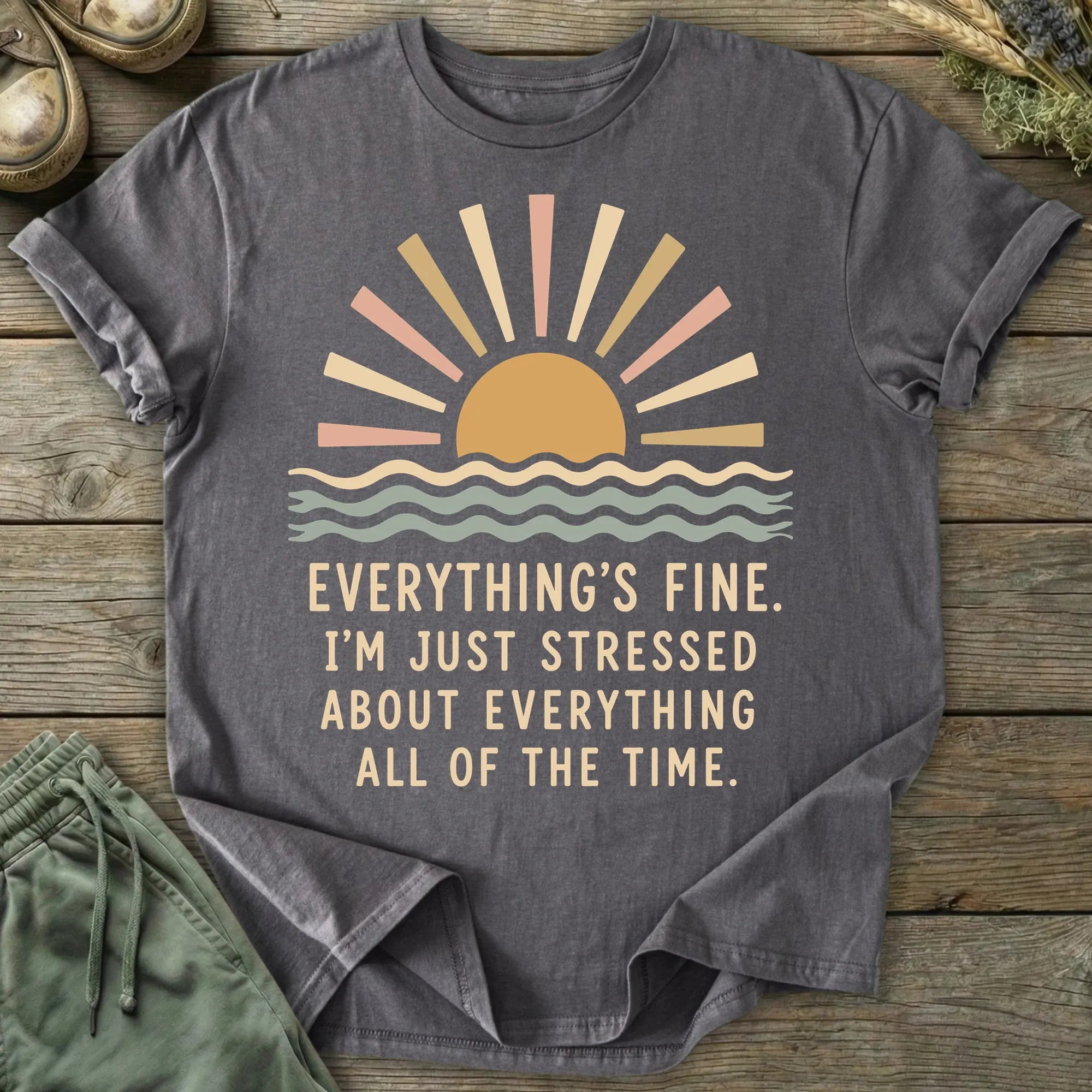 Printify T-Shirt I'm Just Stressed T-Shirt
