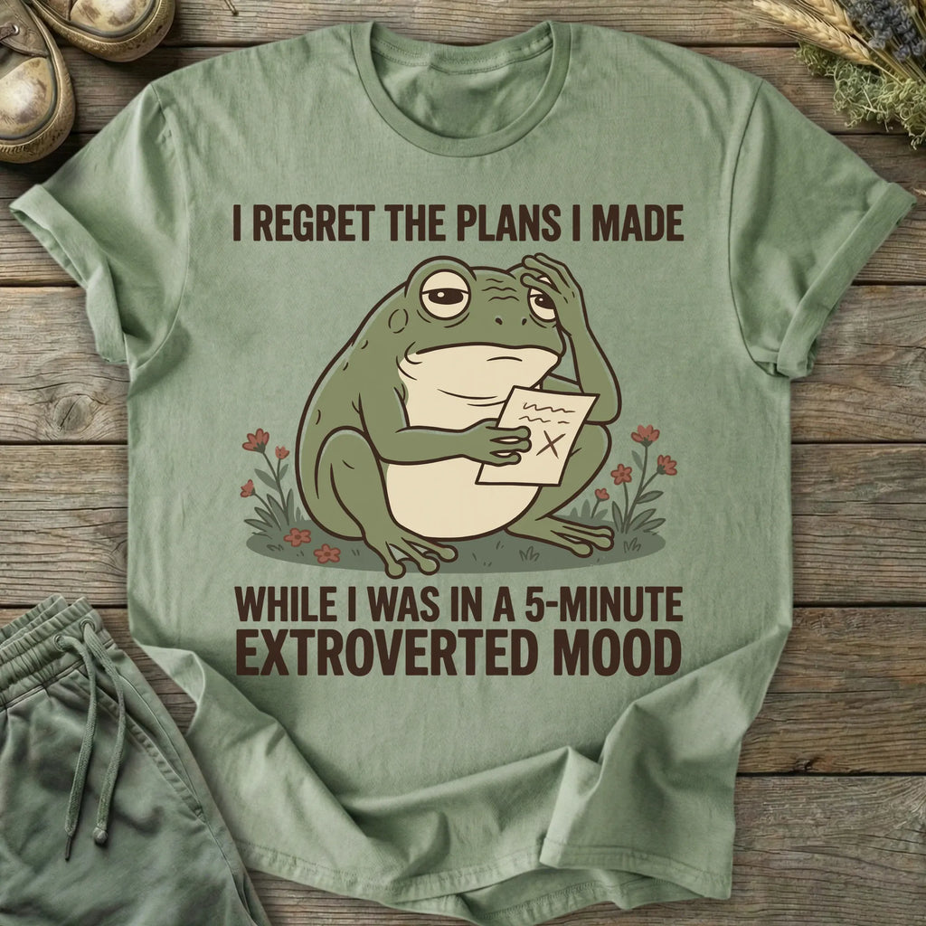 Printify T-Shirt I Regret The Plans T-Shirt