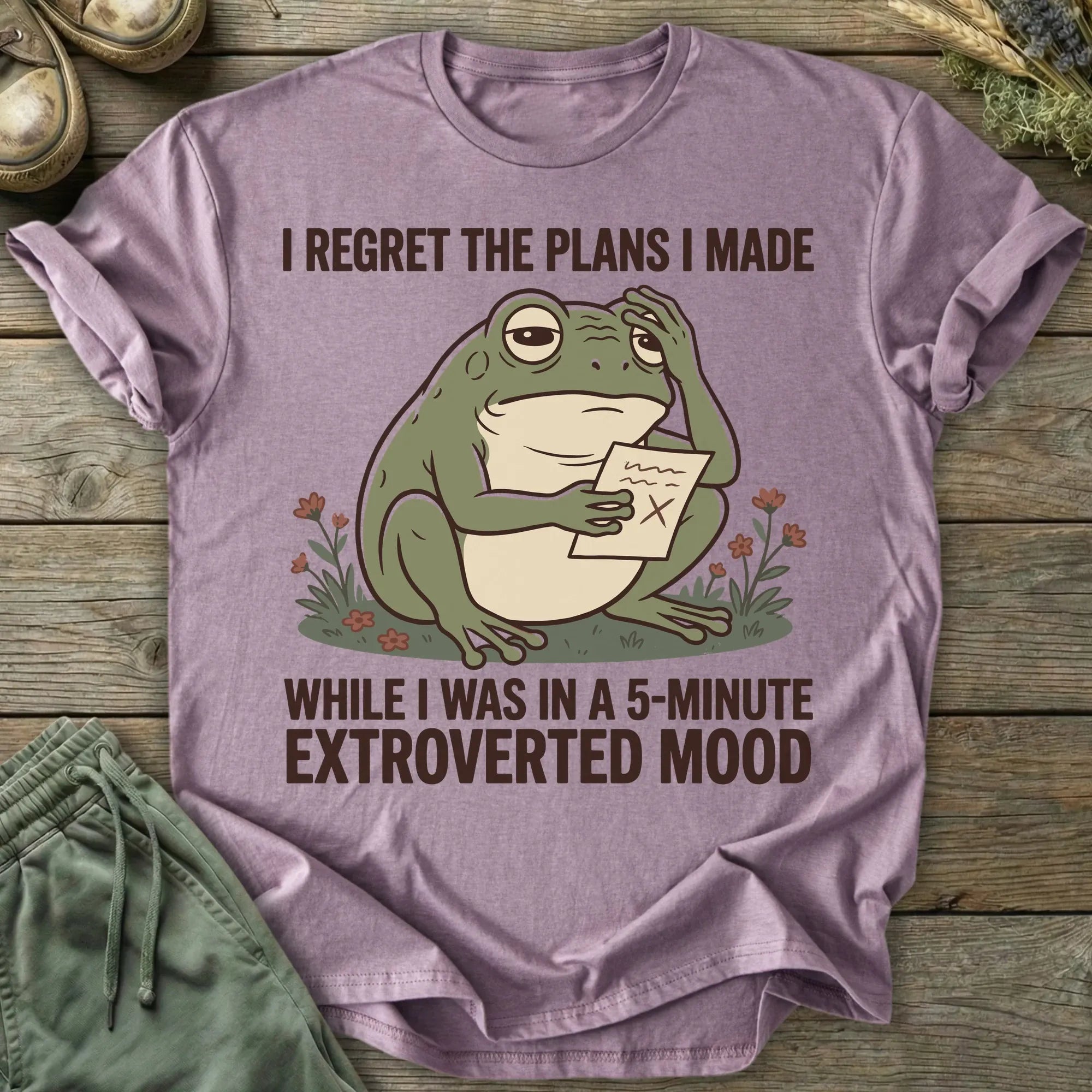 Printify T-Shirt I Regret The Plans T-Shirt