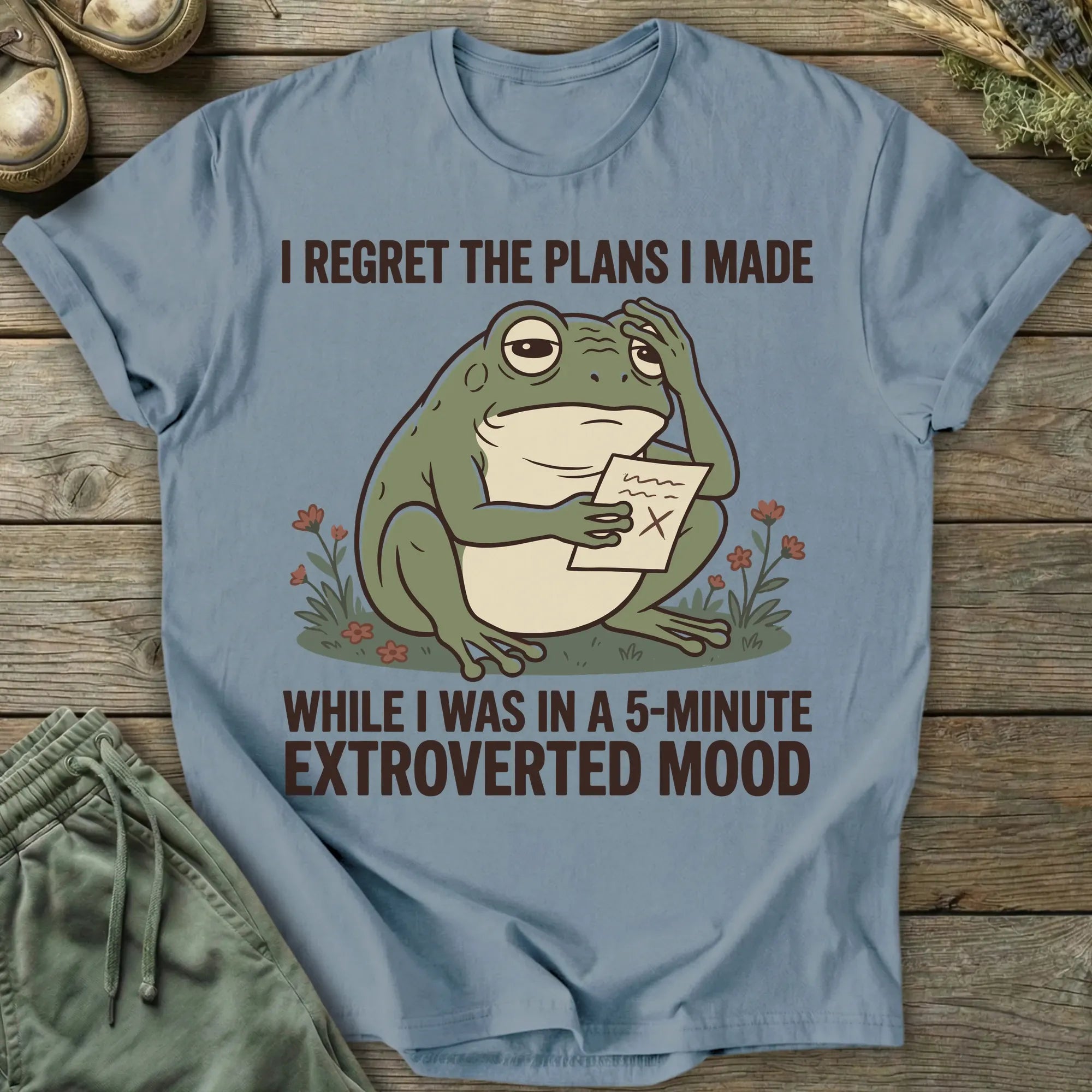 Printify T-Shirt I Regret The Plans T-Shirt