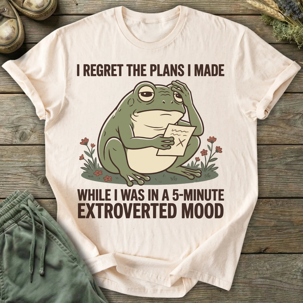 Printify T-Shirt I Regret The Plans T-Shirt