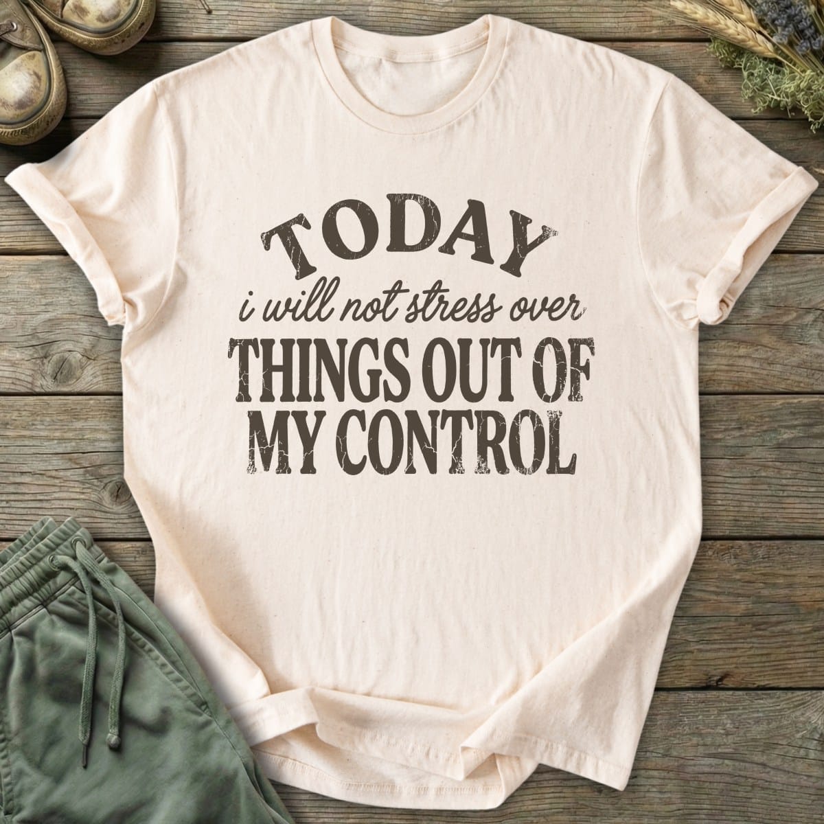 Printify T-Shirt I Will Not Stress T-Shirt