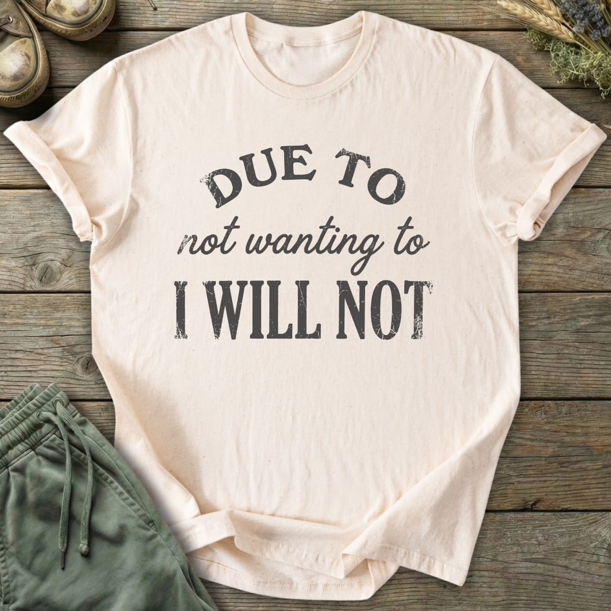 Printify T-Shirt I Will Not T-Shirt