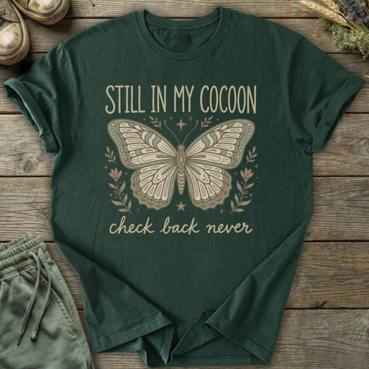 Printify T-Shirt In My Cocoon T-Shirt