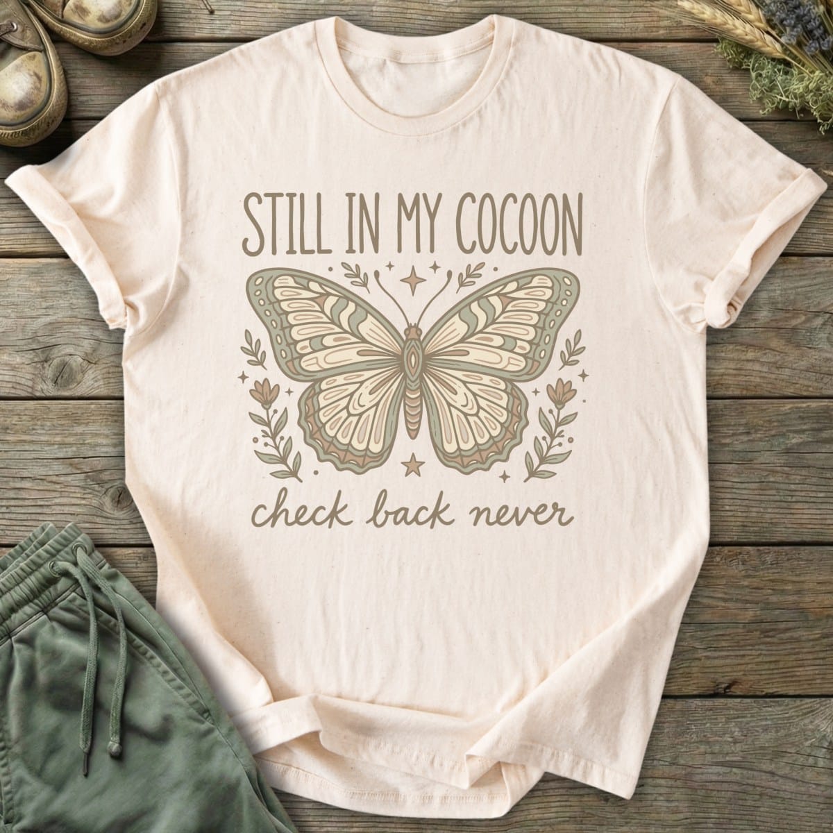 Printify T-Shirt In My Cocoon T-Shirt