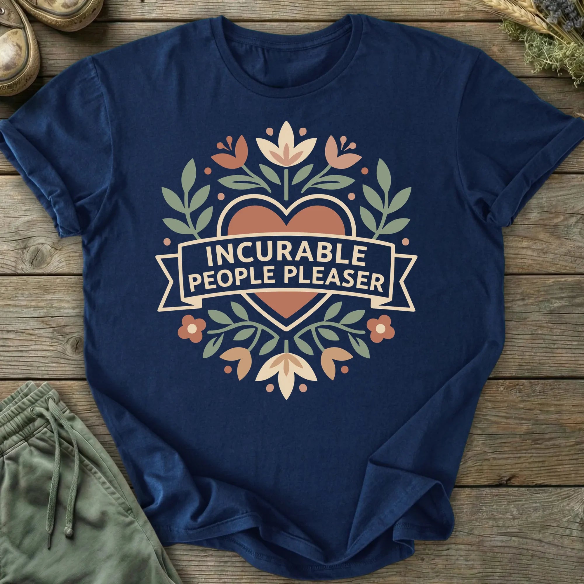 Printify T-Shirt Incurable People Pleaser T-Shirt