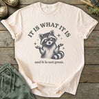 Printify T-Shirt It Is What It Is Raccoon T-Shirt