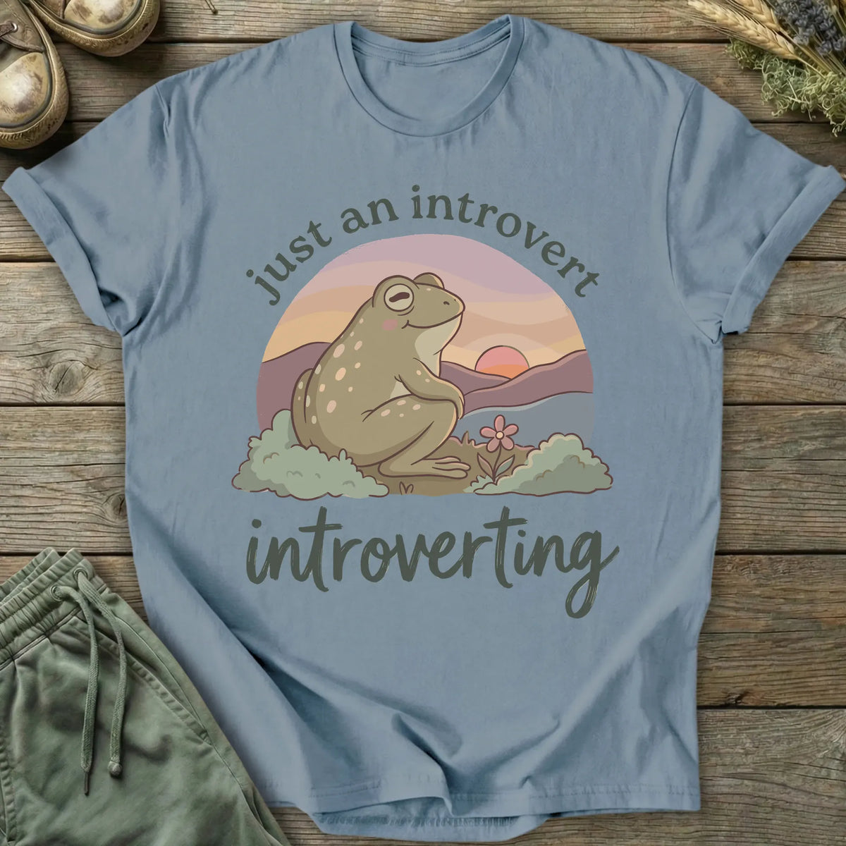 Printify T-Shirt Just Introverting T-Shirt