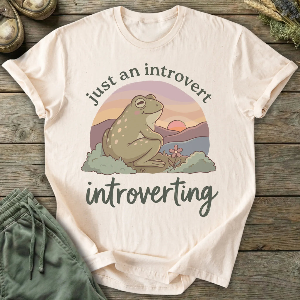 Printify T-Shirt Just Introverting T-Shirt