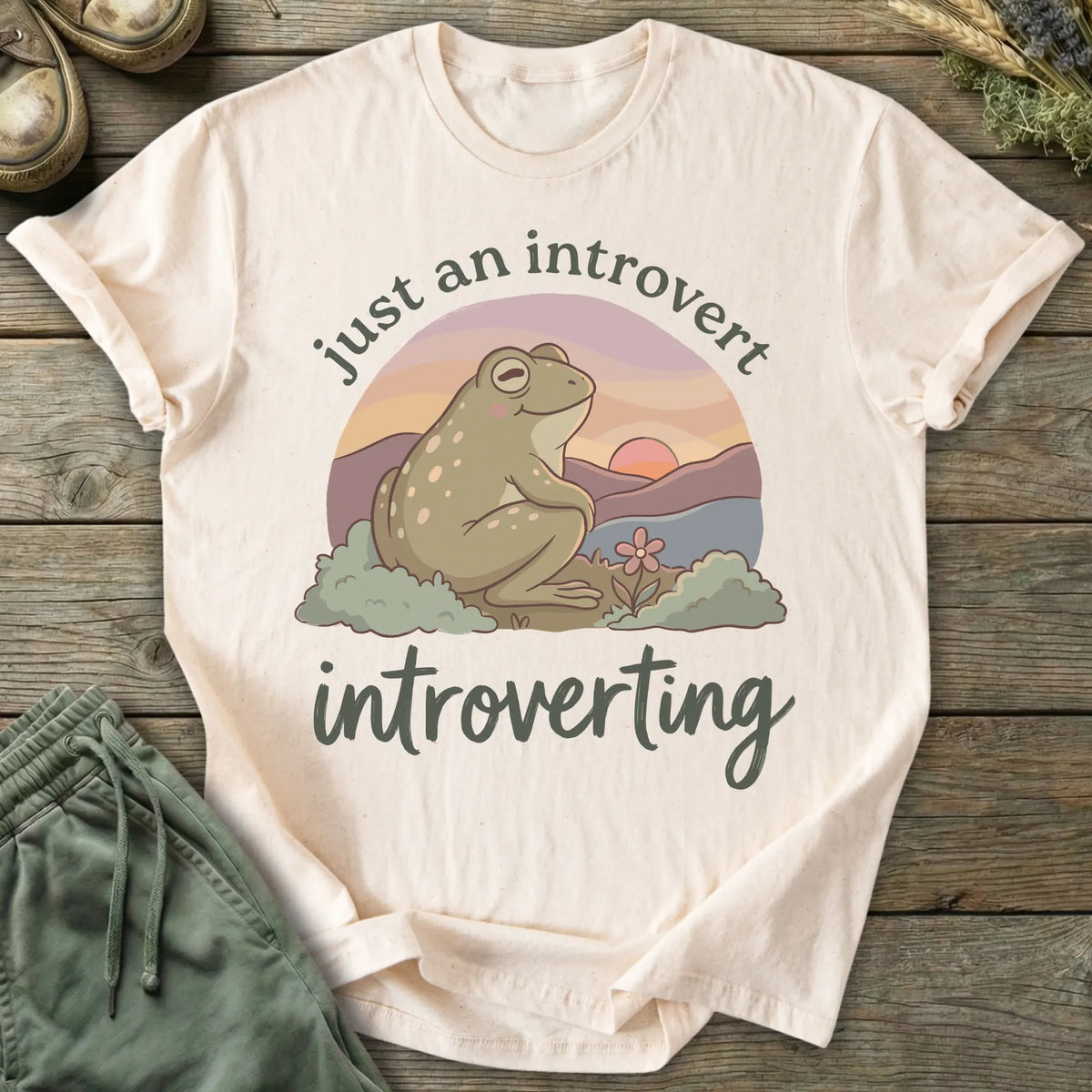 Printify T-Shirt Just Introverting T-Shirt
