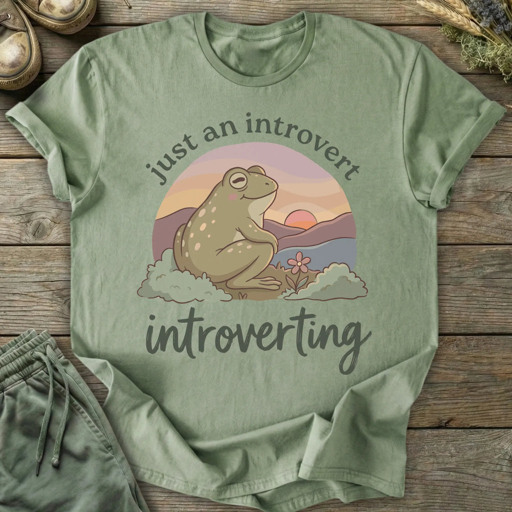 Printify T-Shirt Just Introverting T-Shirt
