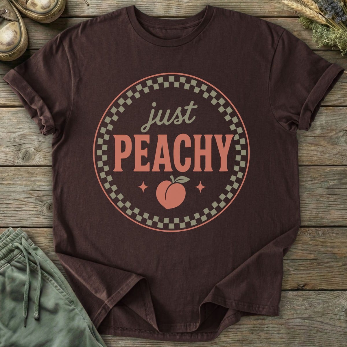 Printify T-Shirt Just Peachy T-Shirt